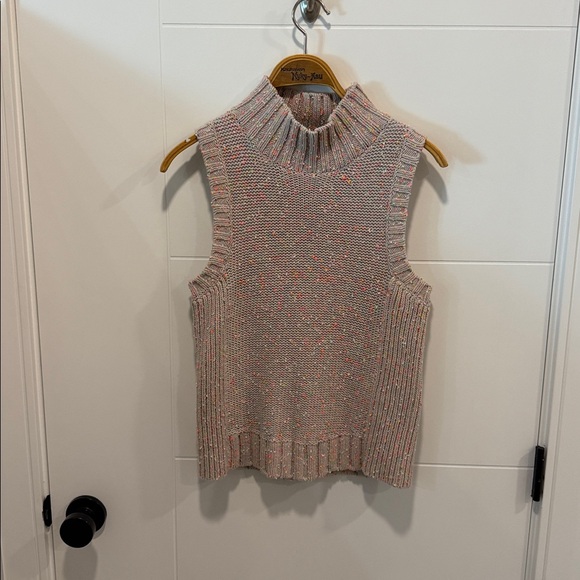 Anthropologie Knit Sweater vest with Colorful Accents size medium - Picture 2 of 6